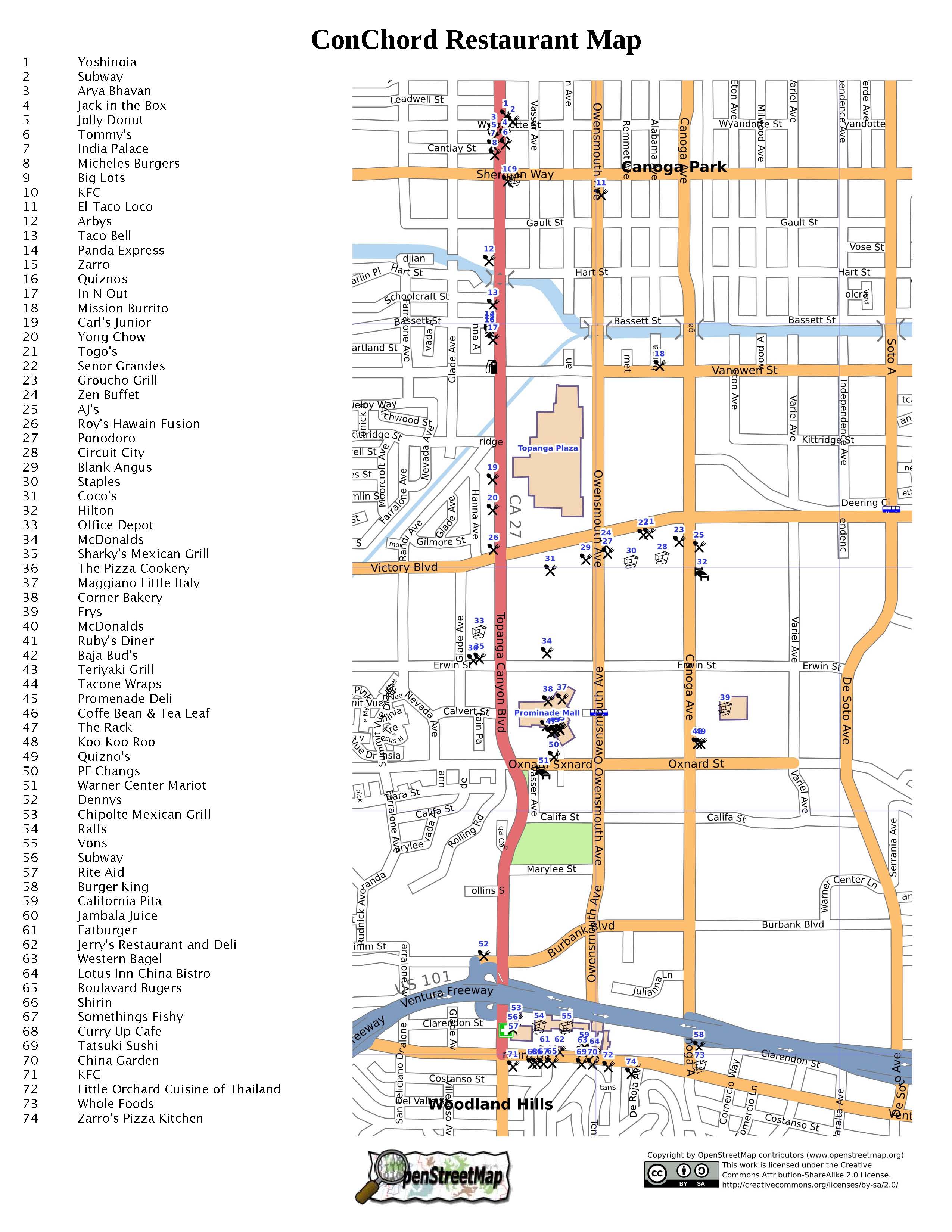 restaurant map