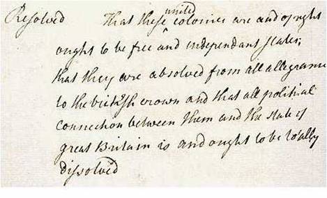 Resolution of the Second Continental Congress